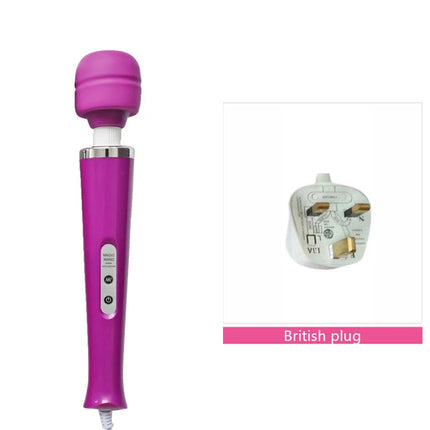 BLACKWOLF New 10 Speeds Magic Wand Massager Big Magic Wand Massage Stick AV Vibrators Sexy Clit Sex Toys for Women European plug