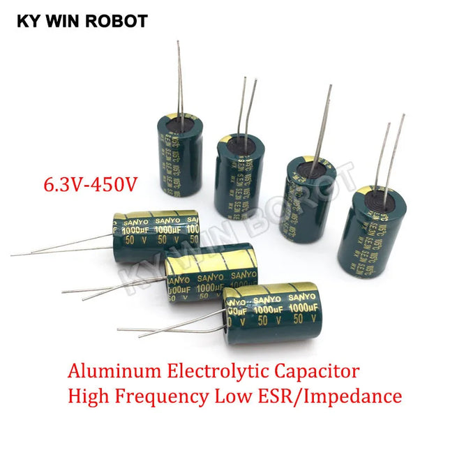 2-50pcs 10V 16V 25V 35V 50V High Frequency Low ESR Aluminum Capacitor 100UF 220UF 330UF 470UF 680UF 1000UF 1500UF 2200UF 3300UF