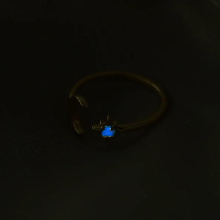 Zircon Moon Star Rings For Women Stainless Steel Glowing Moon Star Adjustable Finger Ring Aesthetic Wedding Jewelery Gift Femme