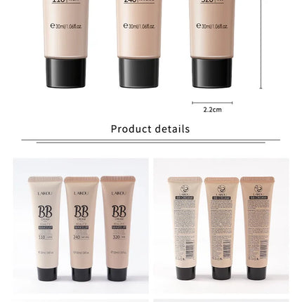BB Cream Base Makeup Long Lasting Waterproof Brighten Skin Tone Cover Blemishes 30ml Concealer Foundation Liquid Face Makeup