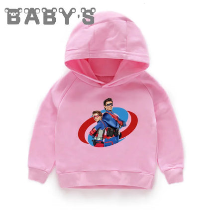 Henry Danger Funny TV Shows Kids Sweatshirts Children Casual Hooded Hoodies Baby Pullover Tops Girls Boys Autumn Clothes,KMT2308