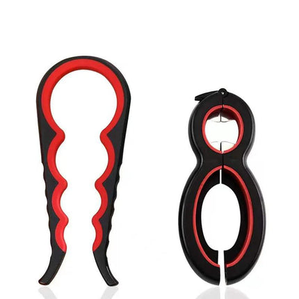 Jar Opener for Multifunctional  6-in-1 Bottle Opener Jar Lids Opener, 4-in-1 Jar Opener and Non Slip Lids Opener Gripper