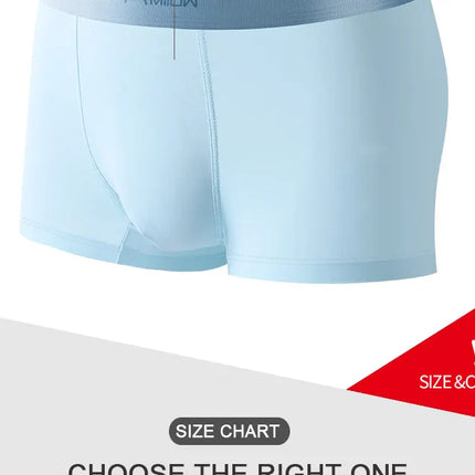MiiOW 4Pcs Lot Men Boxer Shorts Graphene Antibacterial Ice Silk Underwear Man Boxershorts Seamless Breathable Male Panties L-5XL