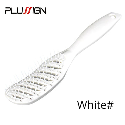 Plussign Curly Hair Brush White Afro Comb Black Detangle Magic Hair Comb Hairdressing Tool Bristle Brush For Salon And Home Use