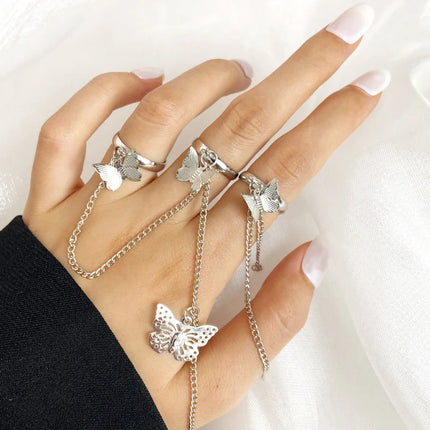 The Tide Cool Ring Set Female Korean Ring Ring Net Red Jewelry Not Fade Color Ring Cold Wind Hip Hop Index Finger Ring