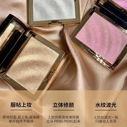 GUICAMI  New Highlighter Makeup Shimmer Powder Highlighter Palette Base Illuminator Highlight Face Contour Golden Bronzer