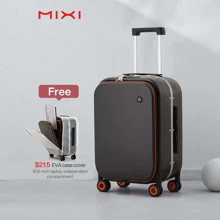 Mixi New Innovative Design Suitcase Carry On Hardside Rolling Luggage PC Spinner Wheels Trolley Case Aluminum Frame