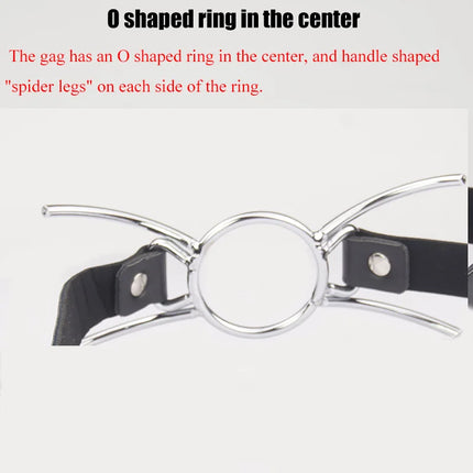 Stainless Steel Open Mouth Spider Gag Ball ,Head Harness Ball Gags Restraint,Adult BDSM Toys