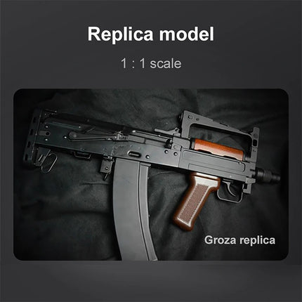 Cada 1504pcs Military Electric Groza Assault Rifle Model Building Blocks MOC Gun Bricks Toys for Boys