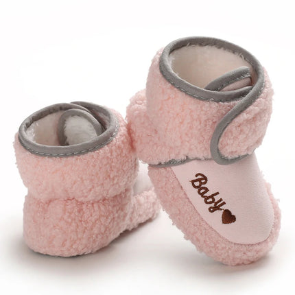 0-18M  Boots For Newborn Baby Girl Snow Boots Winter Thermal Shoes Plush Ankle Boots Winter Baby Boys And Girls Thermal Shoes