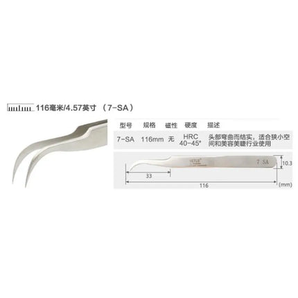 Vetus 6A-SA 3D/6D Volumn Eyelash Extension Tweezers Stainless Steel Fan Lashes Tweezers Excellent Closure Makeup Tools