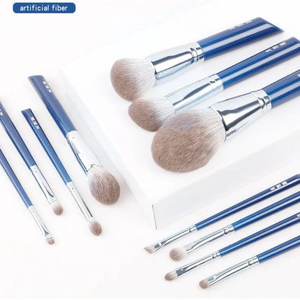 MyDestiny Azure Blue 11pcs Makeup Brush Set&Kit  Super Soft Fiber, High Quality Face&Eye Foundation Eyeshadow  Powder Brush