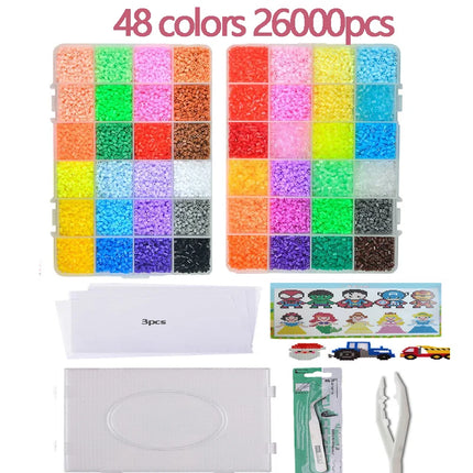 2.6mm 24/48colors Hama beads Education Iron beads 3D puzzle Beads lroning Guarantee perler Fuse beads diy toy miçangas