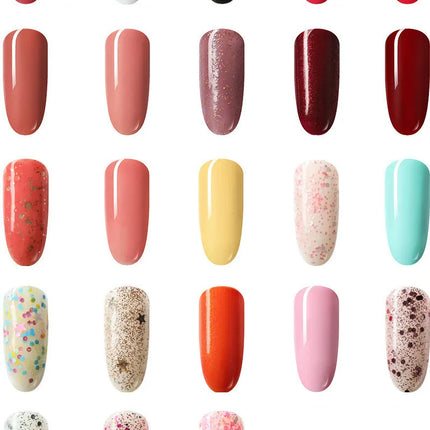 10Ml Solid Color Nail Polish Free Baking Long Lasting Waterproof Quick-Drying Non-Toxic Tasteless 40 Colors Sequins Nail Polish
