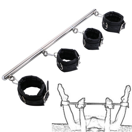 Adults Sex Toys For Women Men Couples Handcuffs Whip Neck Collar Adjustable Spreader Bar Bdsm Bondage Set Slave Sex Accessories