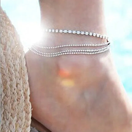 New Personalized Butterfly Pendant Anklet Summer Beach Leg Chain Handcrafted Anklet Gold And Silver Headwear Wholesale And Retai