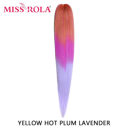 Miss Rola Synthetic 26 Inches 75g Kanekalon Hair Wholesale Bulk Braid Hair Extension Pre Stretched Pink Blonde Twist Jumbo Braid