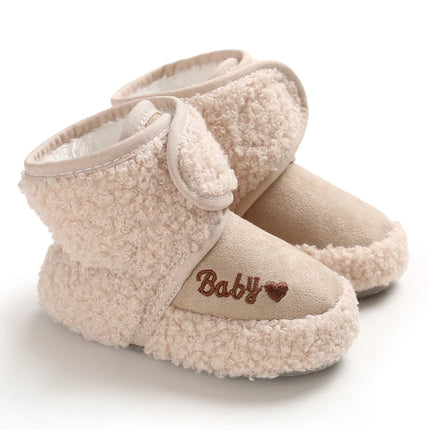 0-18M  Boots For Newborn Baby Girl Snow Boots Winter Thermal Shoes Plush Ankle Boots Winter Baby Boys And Girls Thermal Shoes