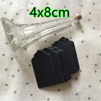 500PCS 350gsm Black Paper Tag DIY Blank Cardboard Handmade Party Birthday Wedding Christmas Gifts Flowers Box Bottles Label Tags
