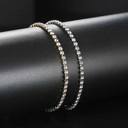 Iced Out 4MM Zircon Tennis Anklet Bracelet for Women Dazzling Bracelet on The Leg Chain Sexy Decoration on Foot Fashion Jewelry
