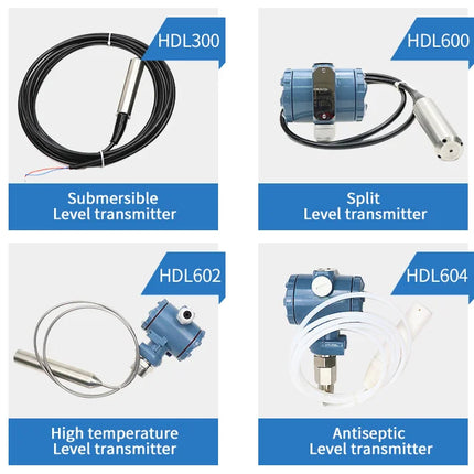 80M 4-20mA RS485 0.5-3V 0.5-5V level transmitter Controller level sensor water tank level indicator 80M