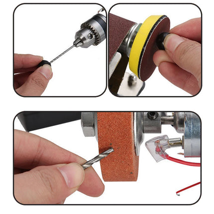 Multifunctional Mini Electric Belt Sander DIY Cutter Edges Sharpener  Adjustable Speed Polisher Machine 10PCS Belt 110V/220V
