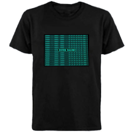 Popular Sound Active Equalizer EL T-shirt Equalizer Light Up Down LED T-shirt Flashing Music Activated LED T-shirts Men Women Tee
