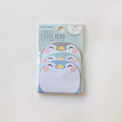 45Sheets/Pack Cartoon Sticky Notes Kawaii Penguin Pig Bear Cat Memo Pads Sticker Student Gifts Stationery School Office Supplies