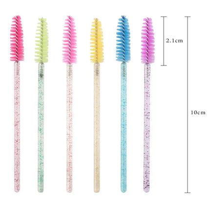 50Pcs Eyelash Extension Disposable Eyebrow Brush Mascara Wand Applicator Spoolers Eye Lashes Cosmetic Brushes Set Makeup Tools