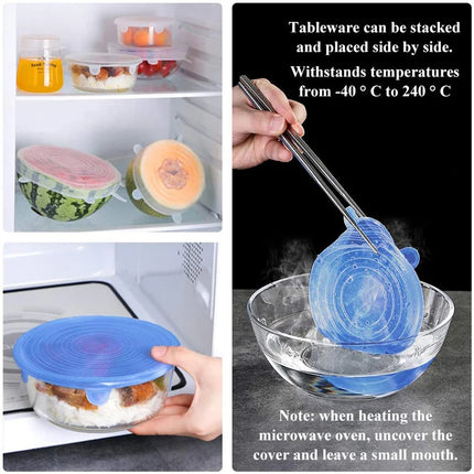 Silicone Stretch Lids Set / Couvercles Silicone Extensibles