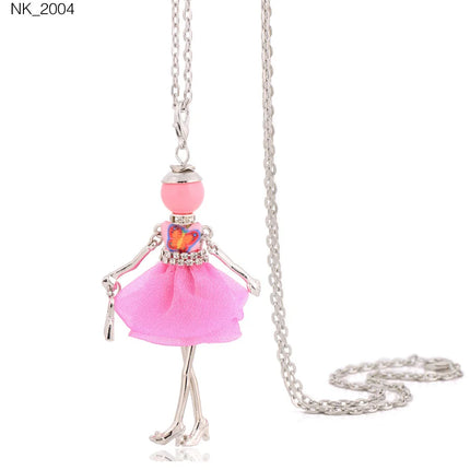 Cute Women Necklace Statement Lady Charm Long Trendy Necklace 2026 New Fashion Female Big Pendant Lovely Jewelry Gift Wholesale