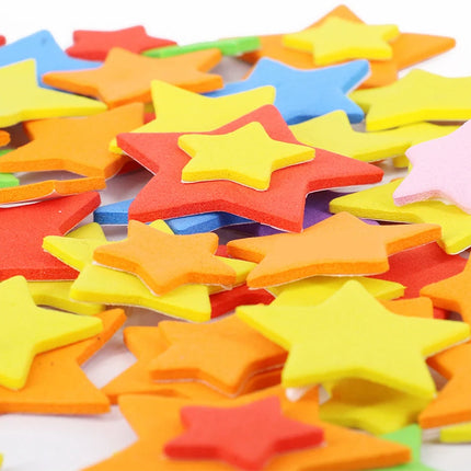 Geometric Figure Foam Sticker Star Heart Animals Foam Stickers Kid Toy Early Educational learning kindergarten Craft Diy Toy GYH