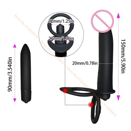 Sex Shop Double Penetration Anal Plug Dildo Big Butt Plug Vibrator For Men Strap On Penis Vagina Plug Adult Sex Toys For Couples