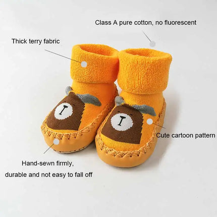 Baby Slippers Socks Toddler Non-Skid Sock Shoes Newborns Non Slip Floor Grippers Infant First Walking Shoe Indoor for Boys Girls