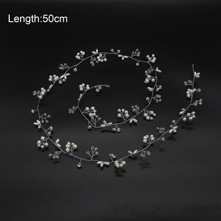 Crystal Pearl Tiaras Hairbands Hairpins Bridesmaid Diamante Vine Decoration Hair Accessories Bridal Wedding Jewelry Headwear