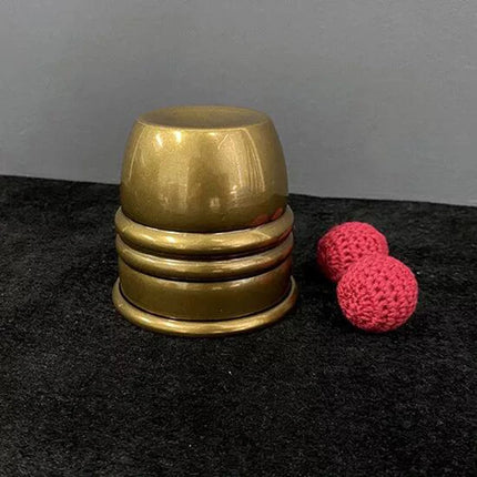 Super Chop Cup (Brass/Aged) By Oliver Magic Tricks Ball Professional Magician Appearing/Vanising Mentalism Props