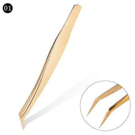 100% Closed New Style Premium Eyelashes Tweezers Hand anti-slip design Improve for 3D 6D Lashes Extensions