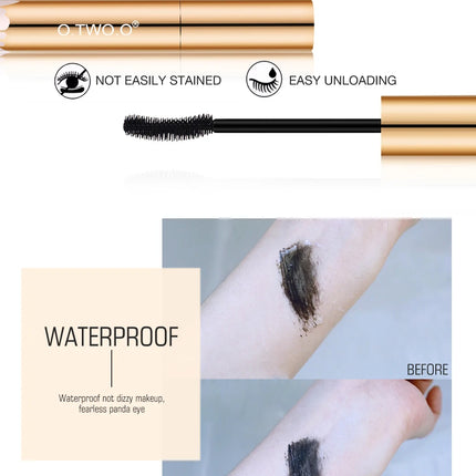 O.TWO.O 3D Mascara Lengthening Black Lash Eyelash Extension Eye Lashes Brush Beauty Makeup Long-wearing Gold Color Mascara