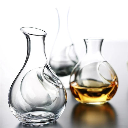Japan Crystal Ice Flask Glass Wine Bottle Hamster Nest Cooling Room Hole Sake Glass Beer Cooler Wine Dispenser Carafe Decanter