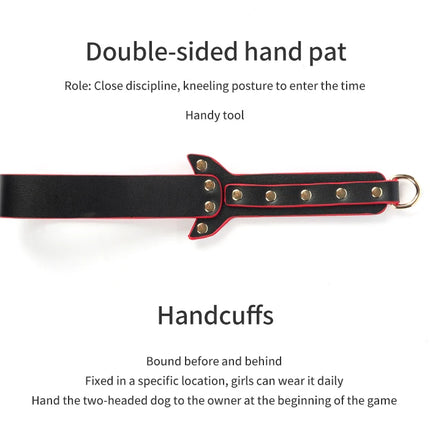 Luxury Genuine leather BDSM Kits Bed Bondage Set Restraint Handcuffs Collar Gag Erotic Sex Toys For Women Couples Adult Games