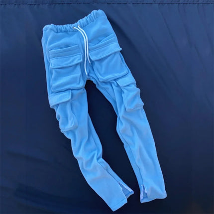 Fleece warm men pants for autumn winter streetwear Men's sweatpants Trousers Work Jogging Outdoor