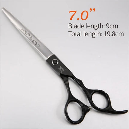 Fenice 7 /7.5/8/ 8.5/ 9 inch dog scissors for dog grooming  straight cutting pet grooming shears ножницы tesoura non-slip handle