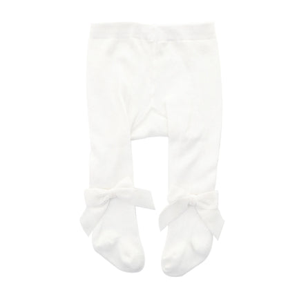 Infant Newborn Baby Girls Pantyhose Solid Bowknot Leggings Four Seasons Long Stockings 5 Colors 0-3Years