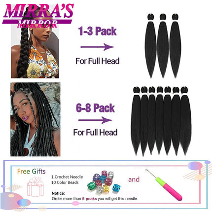 Synthetic Easy Braiding Hair Pre Stretched Ombre Crochet Braids Hair Extension Long Yaki Straight Jumbo Braid 16/30/36/42/48inch