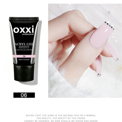 OXXI 30ml Acryl Gel Semi-permanent Poly Nail Gel Manicure Quick Easy Gel for Extension uv led Builder Varnish Acrylic Gellac New