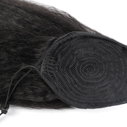 22INCH Synthetic Yaki Hair Extension Ponytail Fake Drawstring Ponytail Hairpiece Synthetic Afro Plaited Ponytail Tresse Longue
