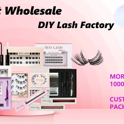 Nuo Cluster Eyelash Thin Band Natural Look Wholesale Diy Pre-cut Lash Extensions Super Soft Segment Lash Clusters Private Label