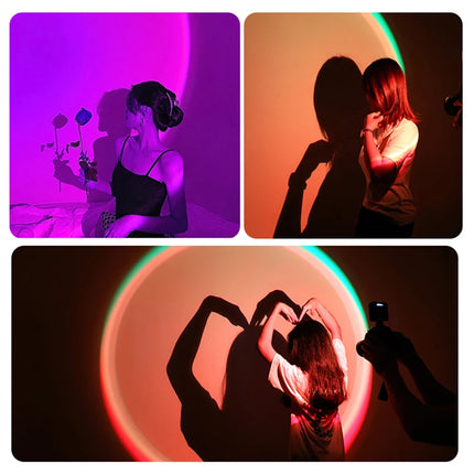 RGB Video Light LED Sunlight Rainbow Projection Magnetic Design For Photography Self Lighting Photo Studio Live TikTok Fill Lamp