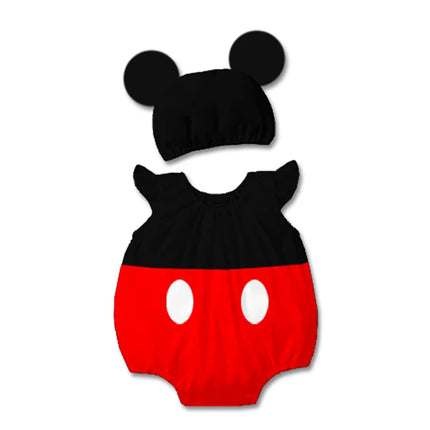 New Cartoon Baby Boys Girls Costume Newborn Mickey Minne Kids Baby Jumpsuit Mickey Stitch Donald Duck Summer Newborn Jumpsuit