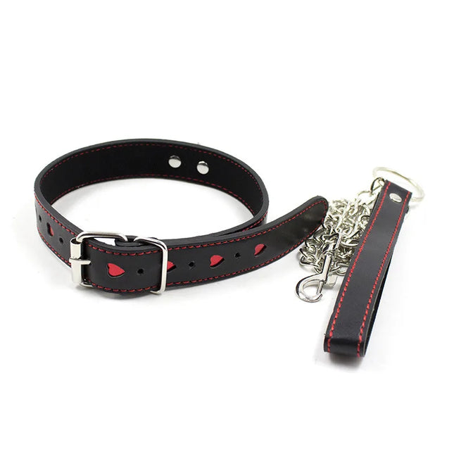 PU Leather Sexy Handcuffs Collar Gag Hollow LOVE Restraints Foot Cuffs BDSM Sex Toys for Couples Bondage Erotic Women Adult Game